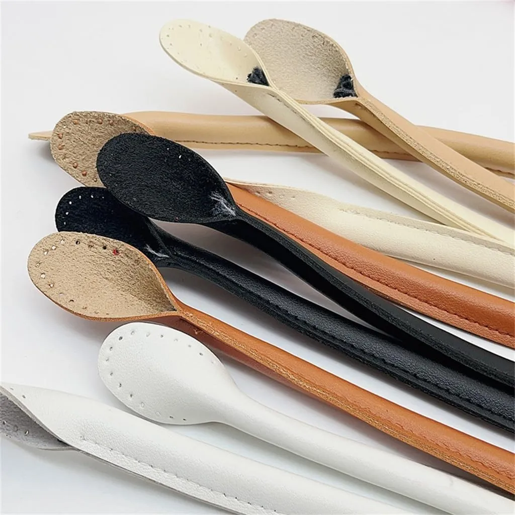 Black Leather Carry Handle Bag Accessories Handle Strap Can Be Hand Sewn