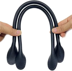 Black Leather Carry Handle Bag Accessories Handle Strap Can Be Hand Sewn