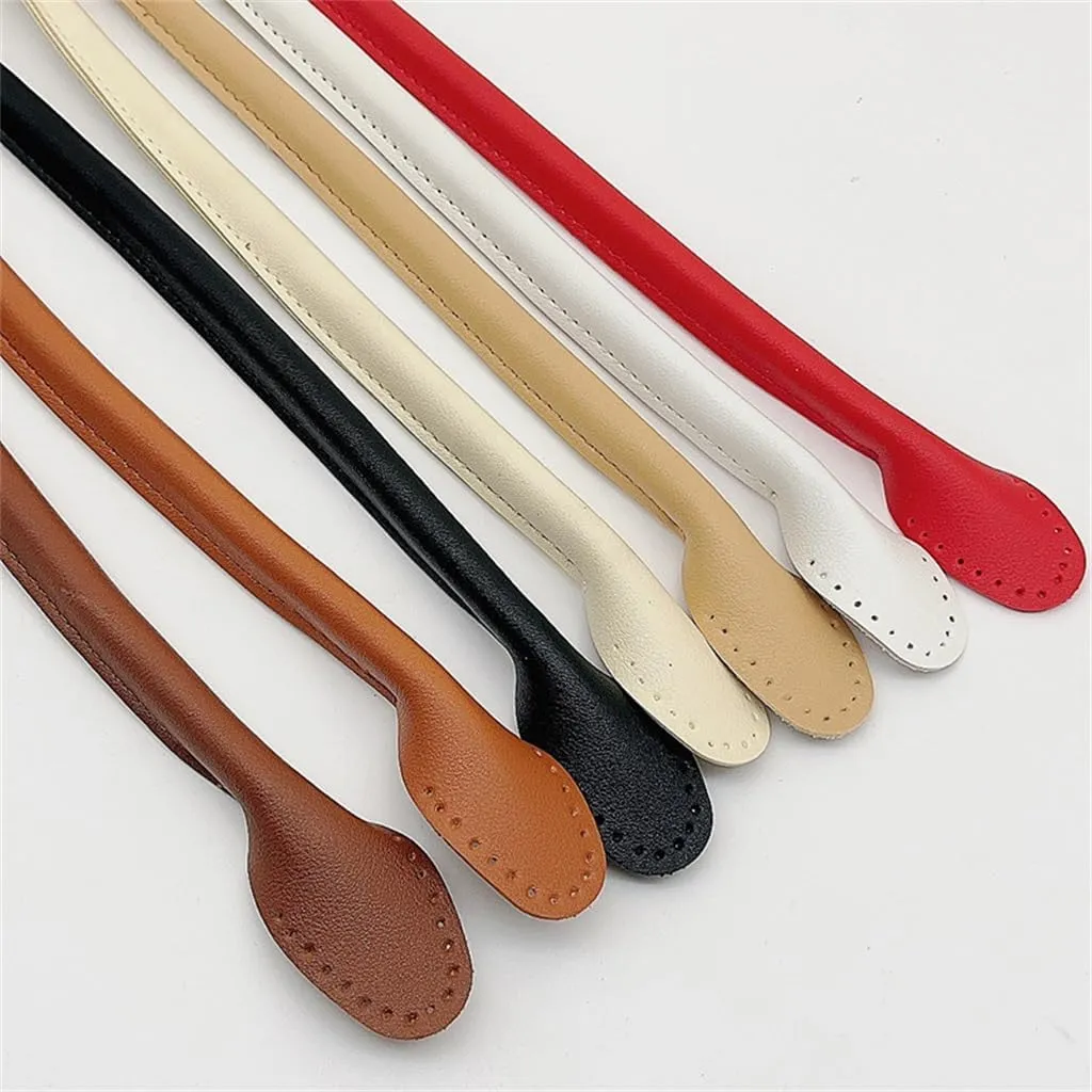 Black Leather Carry Handle Bag Accessories Handle Strap Can Be Hand Sewn