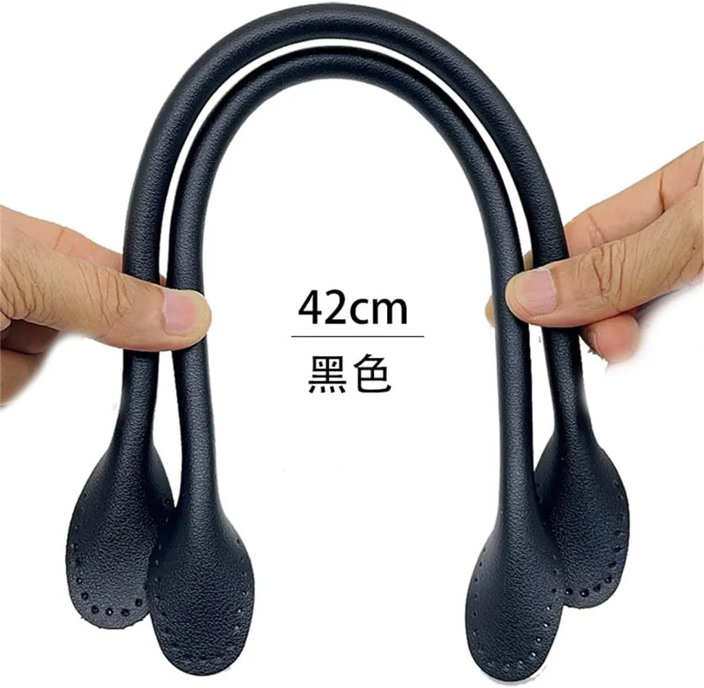 Black Leather Carry Handle Bag Accessories Handle Strap Can Be Hand Sewn