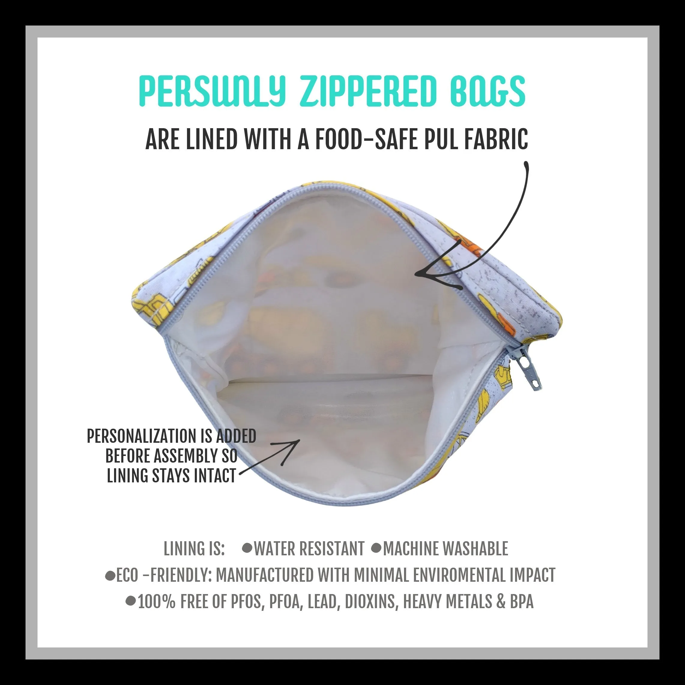 Blast Off Personalized Reusable Food Bag