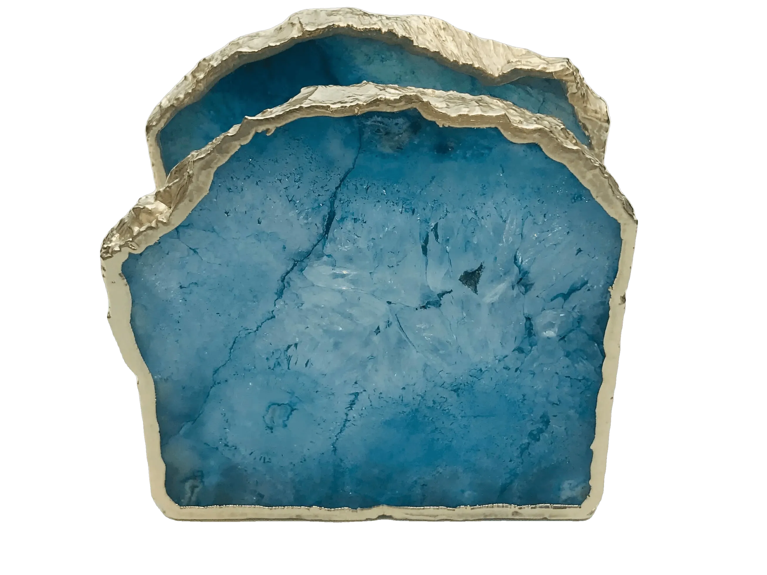 Blue Agate Stone Napkin Holder