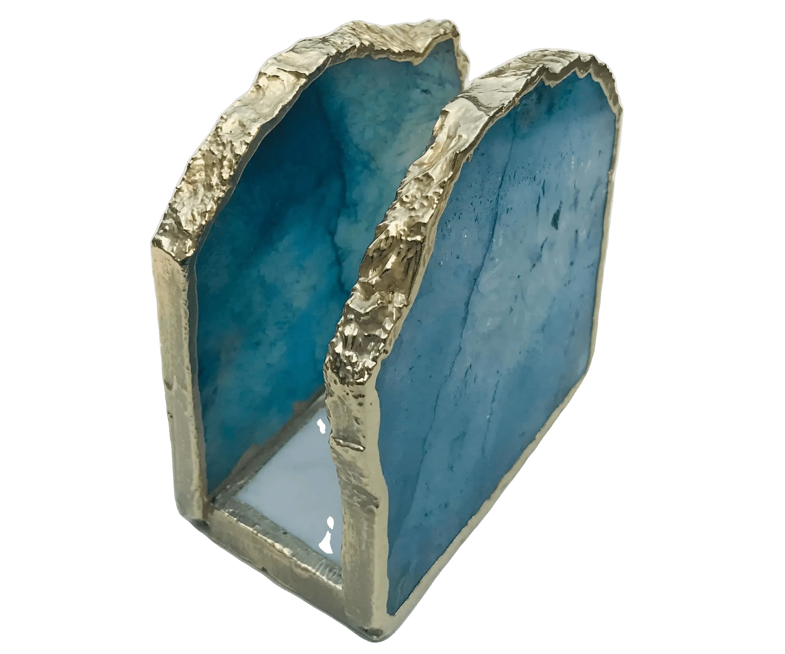 Blue Agate Stone Napkin Holder