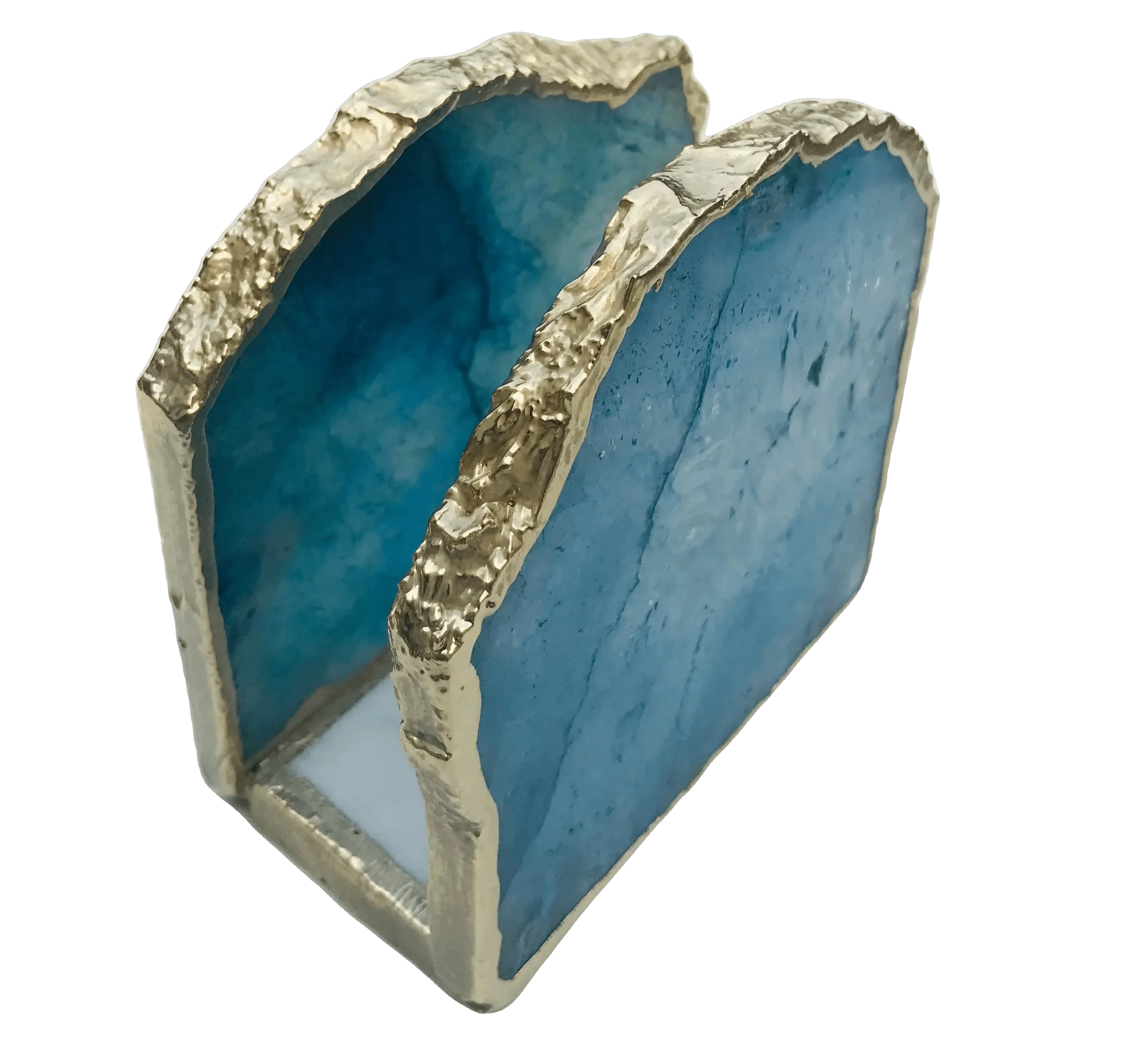Blue Agate Stone Napkin Holder