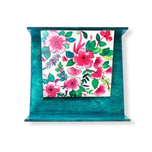 Blue Flowers Tissue Holder