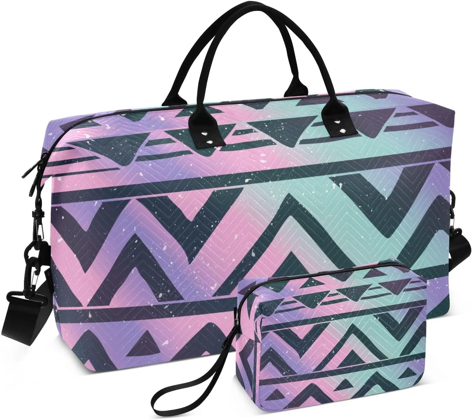 Bolaz Duffle Bag for Travel-Geometry Purple ， Easy Update Large Magnectic Sticker Refrigerator Magnets Decor Wash Machine Magnet Decals23"x26"