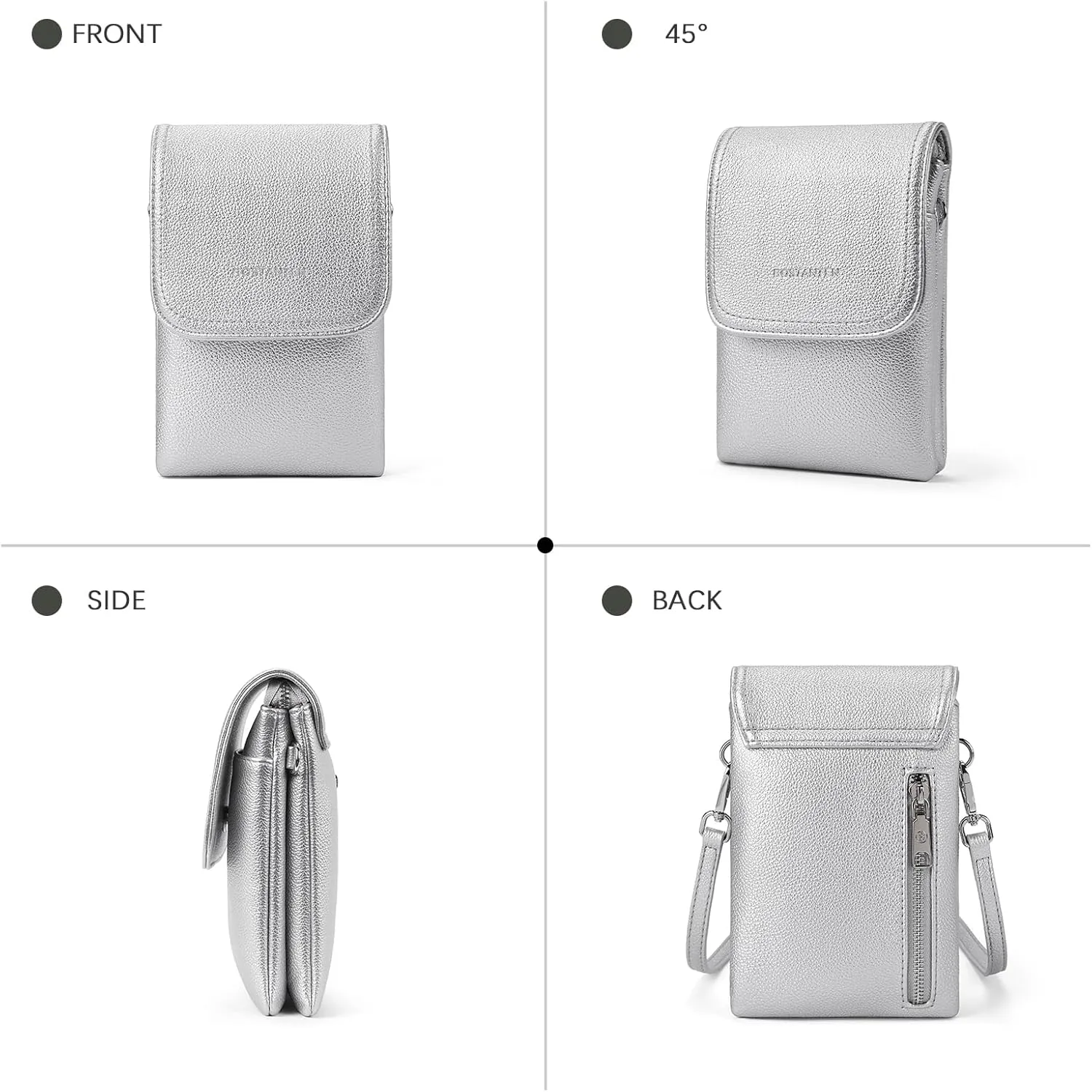 BOSTANTEN Vegan Leather Small Crossbody Bags for Women Designer Cell Phone Bag Wallet Purses Adjustable Strap