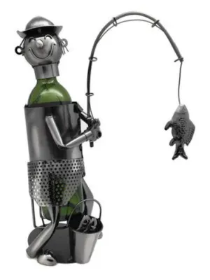 Bottle Holder 16" Fisherman Metal Zb2030