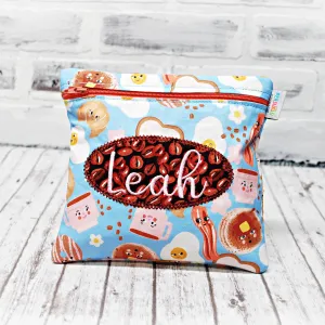 Breakfast Foods Personalized Reusable Food Bag