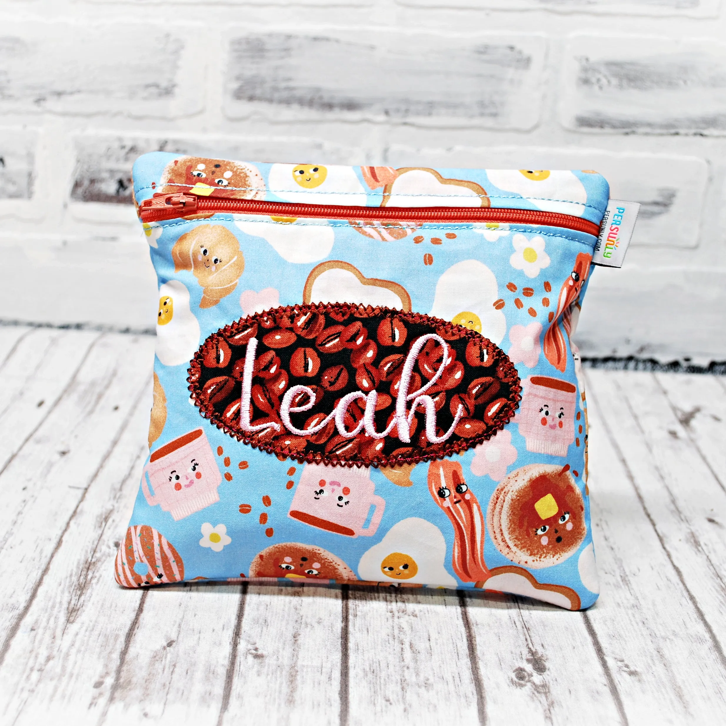 Breakfast Foods Personalized Reusable Food Bag