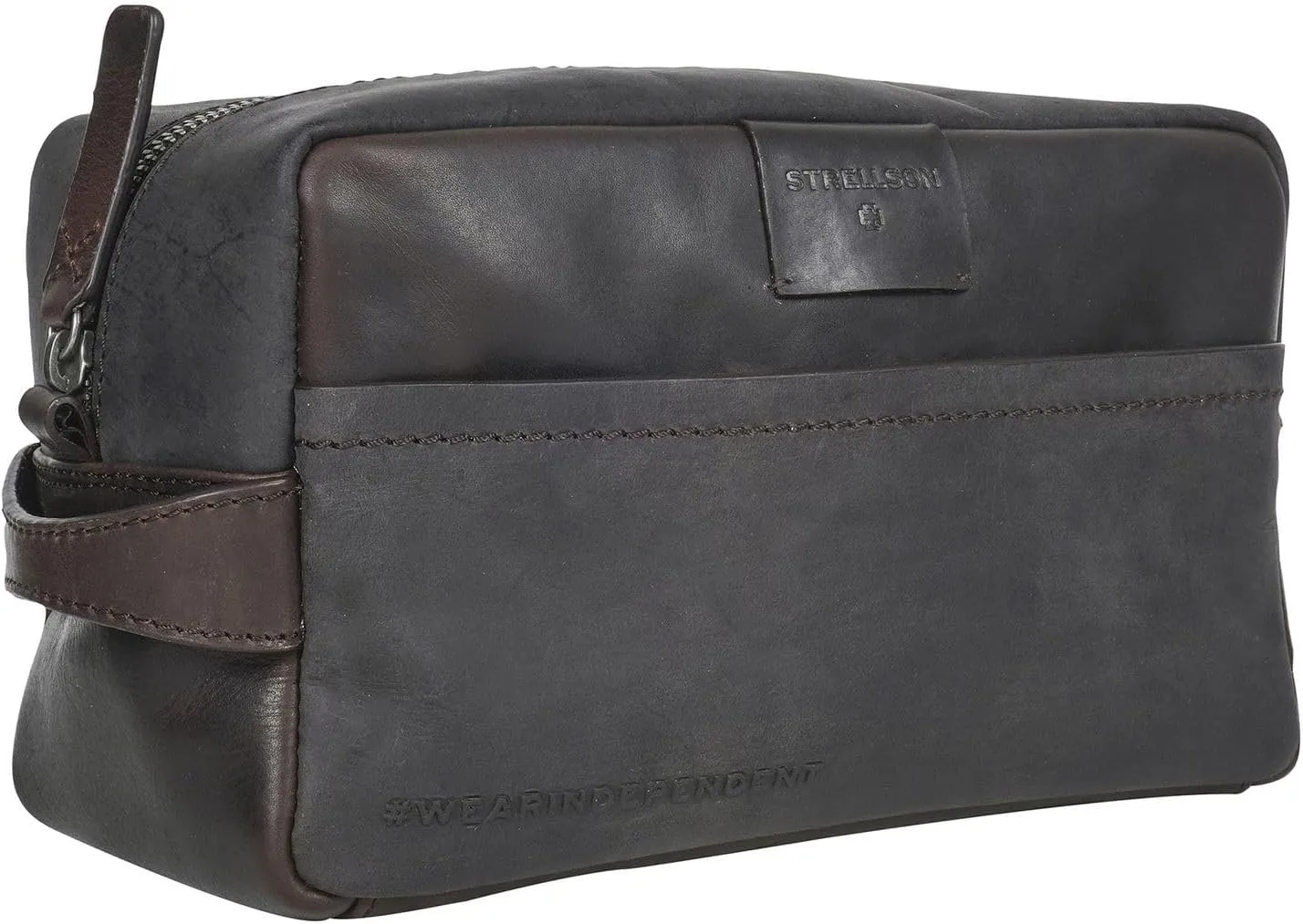 Brick Lane Dick 24 cm Toiletry Bag, Dark Brown, Talla única
