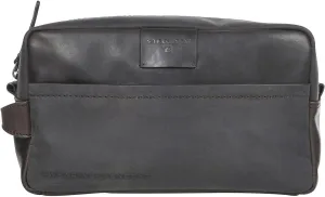 Brick Lane Dick 24 cm Toiletry Bag, Dark Brown, Talla única