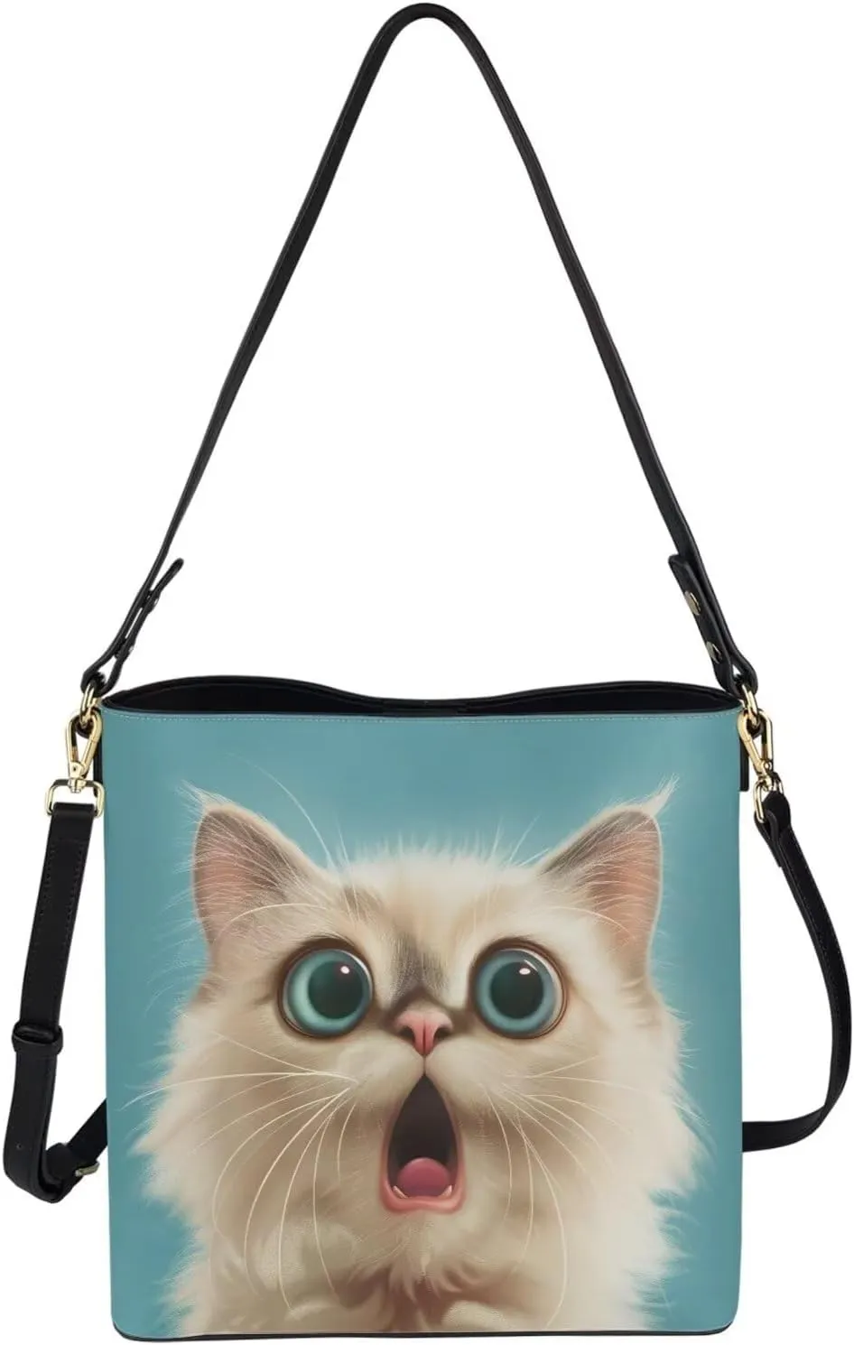 Bucket Bag for Women Fashion Leather Shoulder Bag Casual Tote Bag for Women Work Hobo Bag