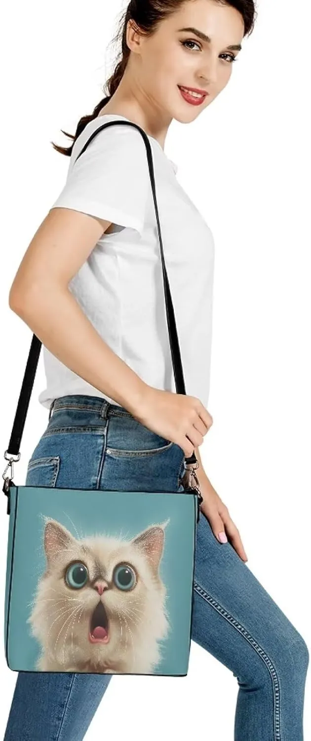 Bucket Bag for Women Fashion Leather Shoulder Bag Casual Tote Bag for Women Work Hobo Bag