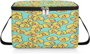 Budxapjw Cartoon Chick Womens Lunch Bag with Shoulder Strap Cute Chick Reusable Men Sports Insulated Lunch Box Leakproof Cooler Tote Bag for Office Picnic Hiking Beach
