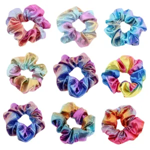 Bun Hair Pieces for Women 12pcs Large Hair Rings Ponytail Holders Shiny Stylish Random Color