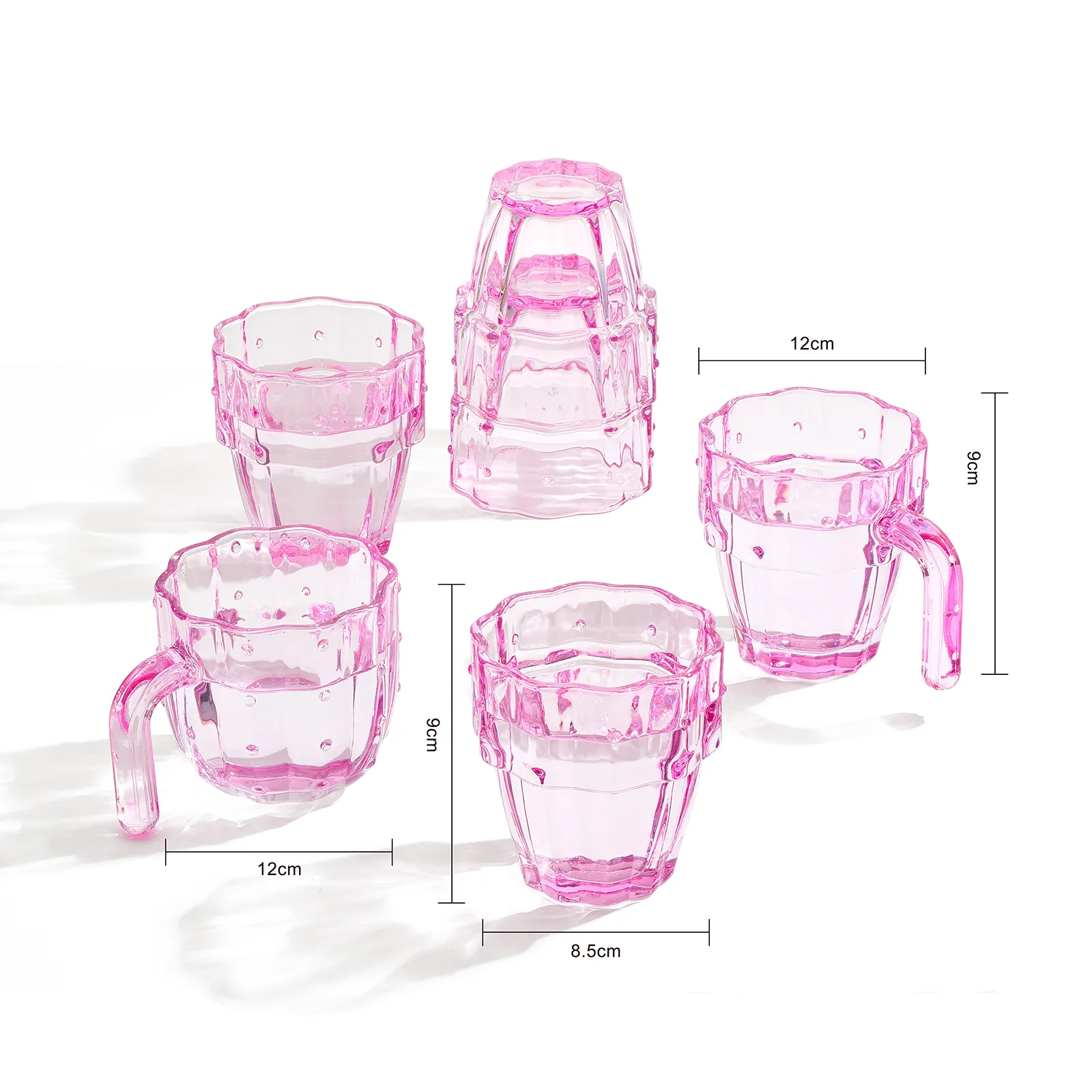 Cactus Stackable Glasses 10 oz Set of 6