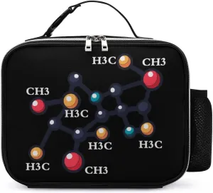 Caffeine Molecule Coffee Insulated Lunch Box Reusable Lunch Bag Lunch Tote Bag for Travel Work Picnic