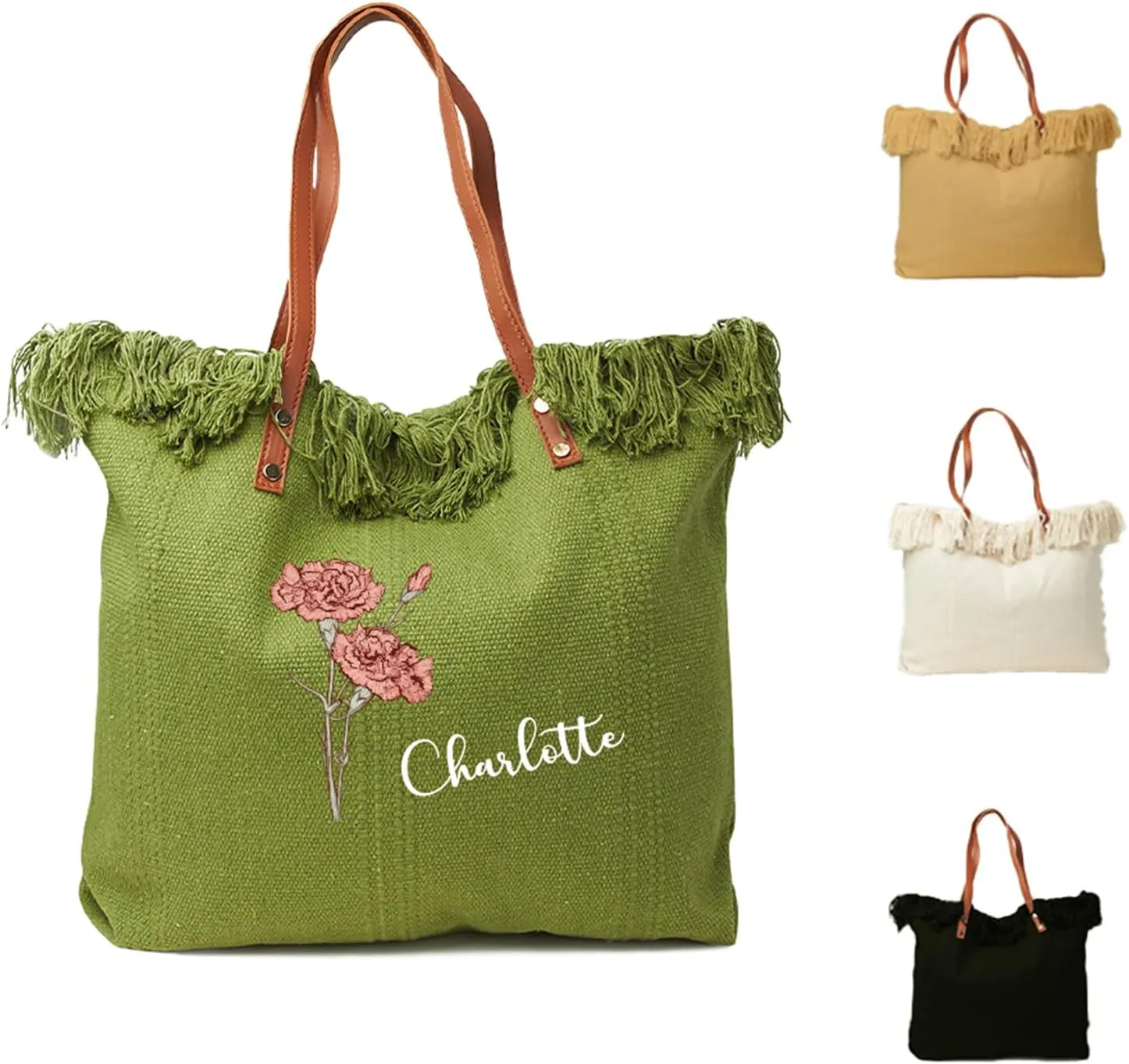callie Personalized Women Tote Bag for Summer, Travel, Beach, Vacation, Custom Handbag Gifts for Mother's Day, Birthday