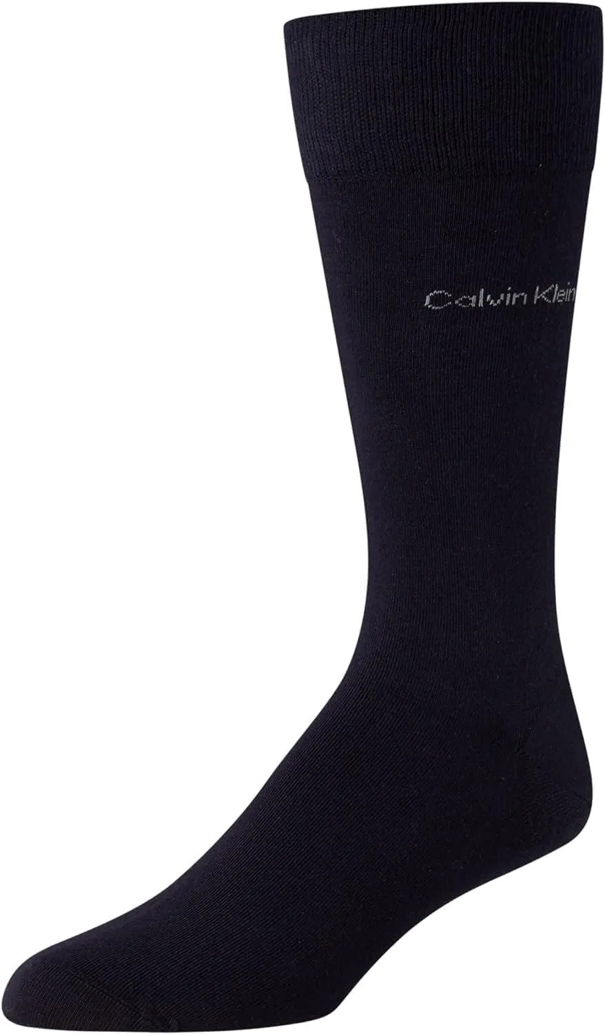 Calvin Klein Men's Dress Socks - 6 Pack Pull On Closure Cotton Blend Comfort Crew Socks - Dress Socks for Men (7-12)