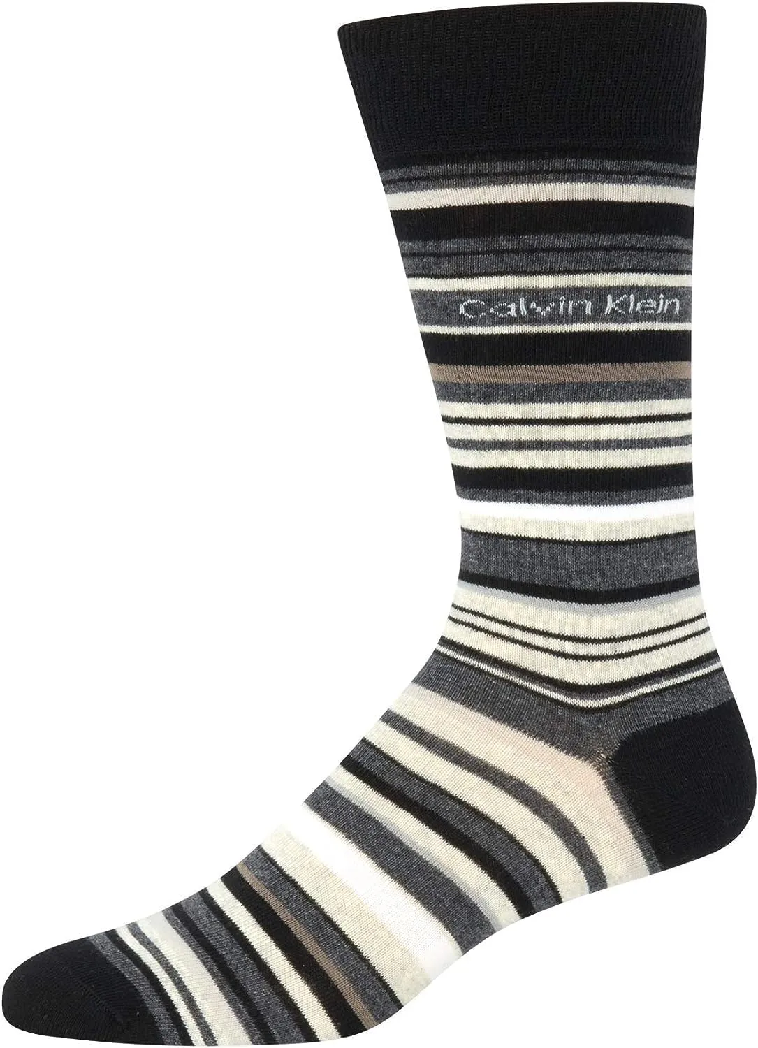 Calvin Klein Men's Dress Socks - 6 Pack Pull On Closure Cotton Blend Comfort Crew Socks - Dress Socks for Men (7-12)