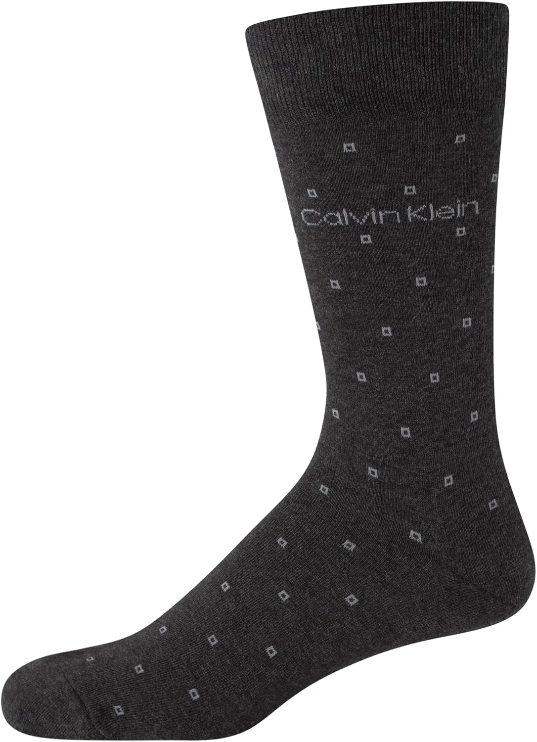Calvin Klein Men's Dress Socks - 6 Pack Pull On Closure Cotton Blend Comfort Crew Socks - Dress Socks for Men (7-12)