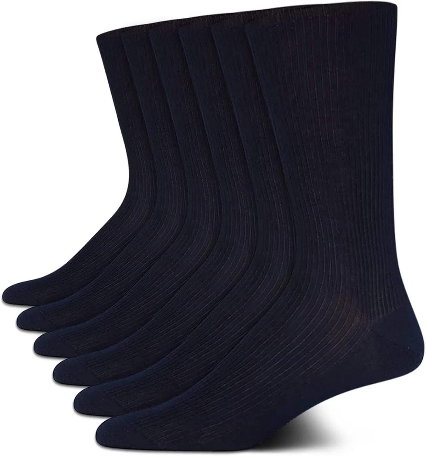 Calvin Klein Men's Dress Socks - 6 Pack Pull On Closure Cotton Blend Comfort Crew Socks - Dress Socks for Men (7-12)