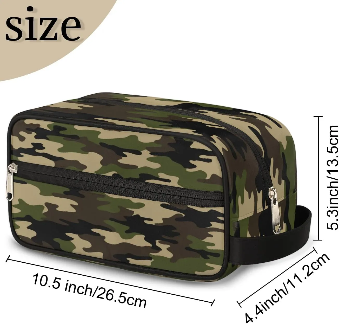 Camouflage Green Hanging Toiletry Bag,Travel Hygiene Kits for Boys Mens,Waterproof Makeup Carry-on Bags,Cosmetic Bag,TSA Approved Shave Dopp Kit for Toiletries Shower Bathroom Accessories Gifts