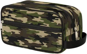 Camouflage Green Hanging Toiletry Bag,Travel Hygiene Kits for Boys Mens,Waterproof Makeup Carry-on Bags,Cosmetic Bag,TSA Approved Shave Dopp Kit for Toiletries Shower Bathroom Accessories Gifts