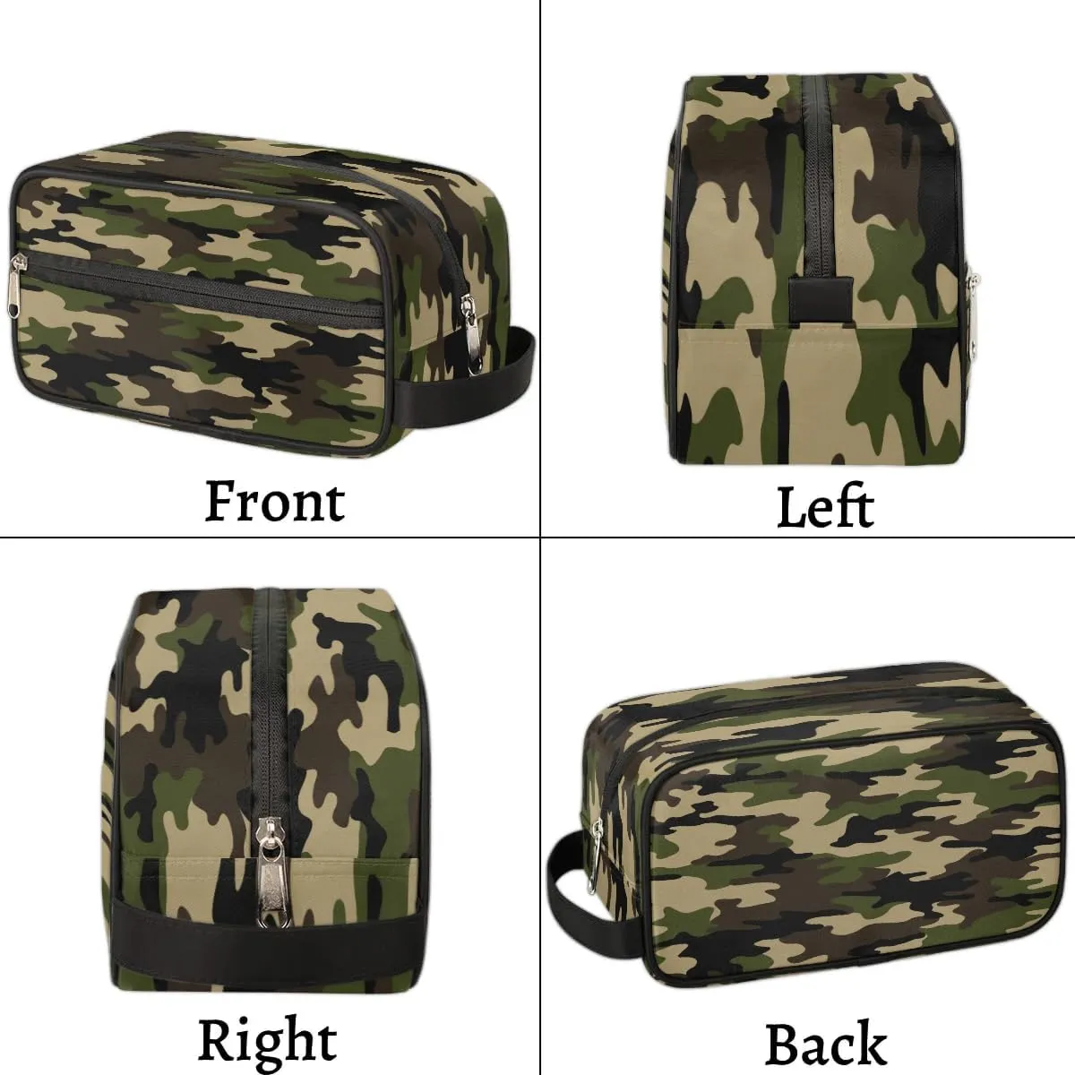 Camouflage Green Hanging Toiletry Bag,Travel Hygiene Kits for Boys Mens,Waterproof Makeup Carry-on Bags,Cosmetic Bag,TSA Approved Shave Dopp Kit for Toiletries Shower Bathroom Accessories Gifts