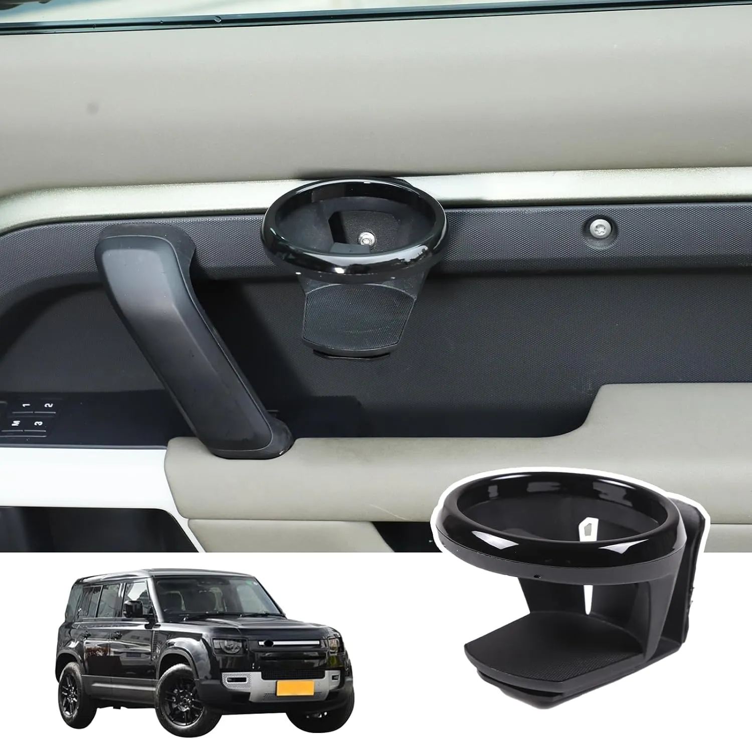 Car Drink Expander - Compatible with Land Rover Defender 90 110 130 2020-2024 Models - Interior Expansion Cup Holder