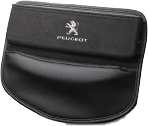 Car Seat Storage Box for Peugeot 2008/3008/4008/5008 Series Car Seat Gap Organizer Seat Side Bag Reserved Charging Cable Hole Car Accessories, Two Pieces-Black