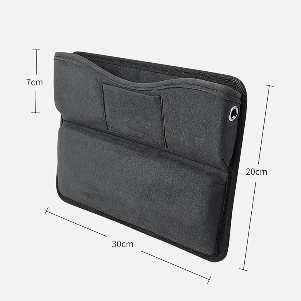 Car Seat Storage Box for Volvo XC60 S90 S60L XC90 Series Car Seat Gap Organizer Seat Side Bag Reserved Charging Cable Hole Car Accessories,Grey