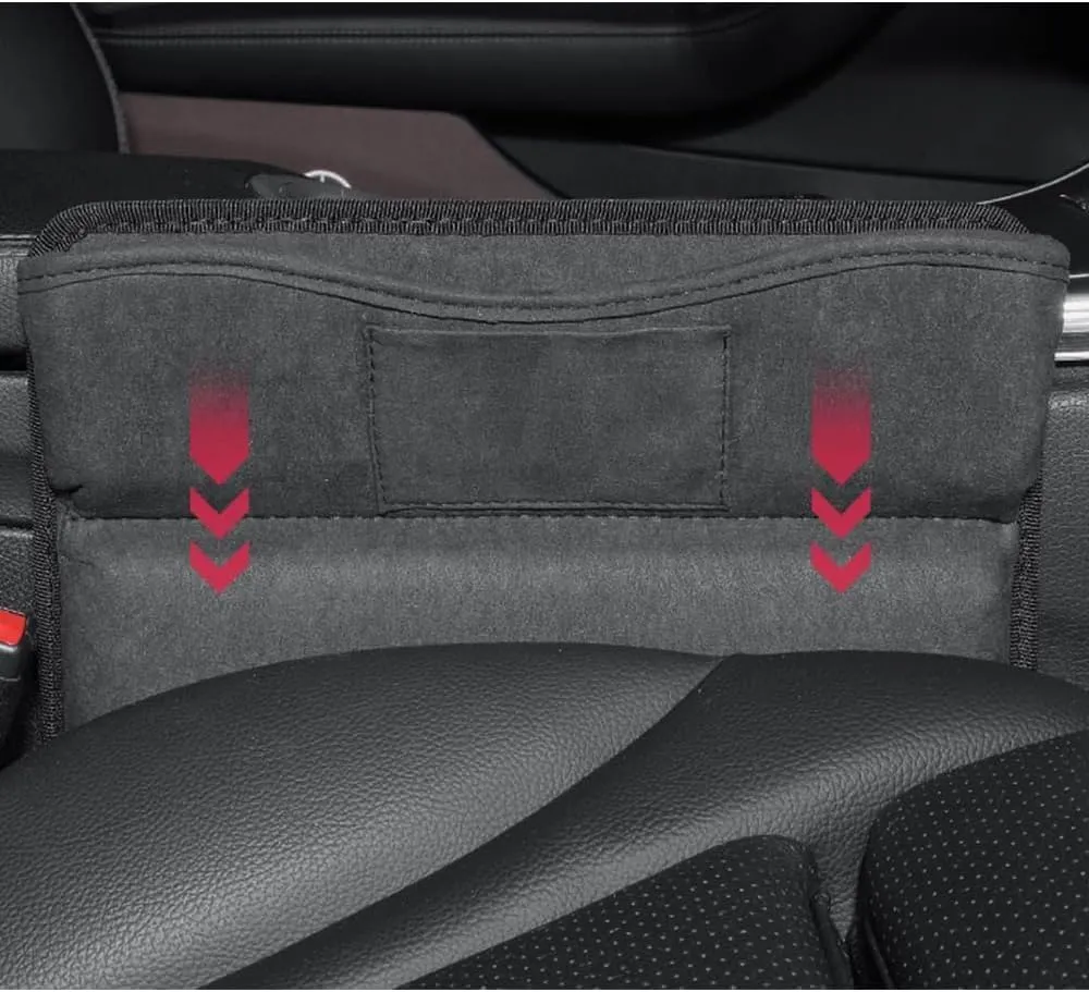 Car Seat Storage Box for Volvo XC60 S90 S60L XC90 Series Car Seat Gap Organizer Seat Side Bag Reserved Charging Cable Hole Car Accessories,Grey
