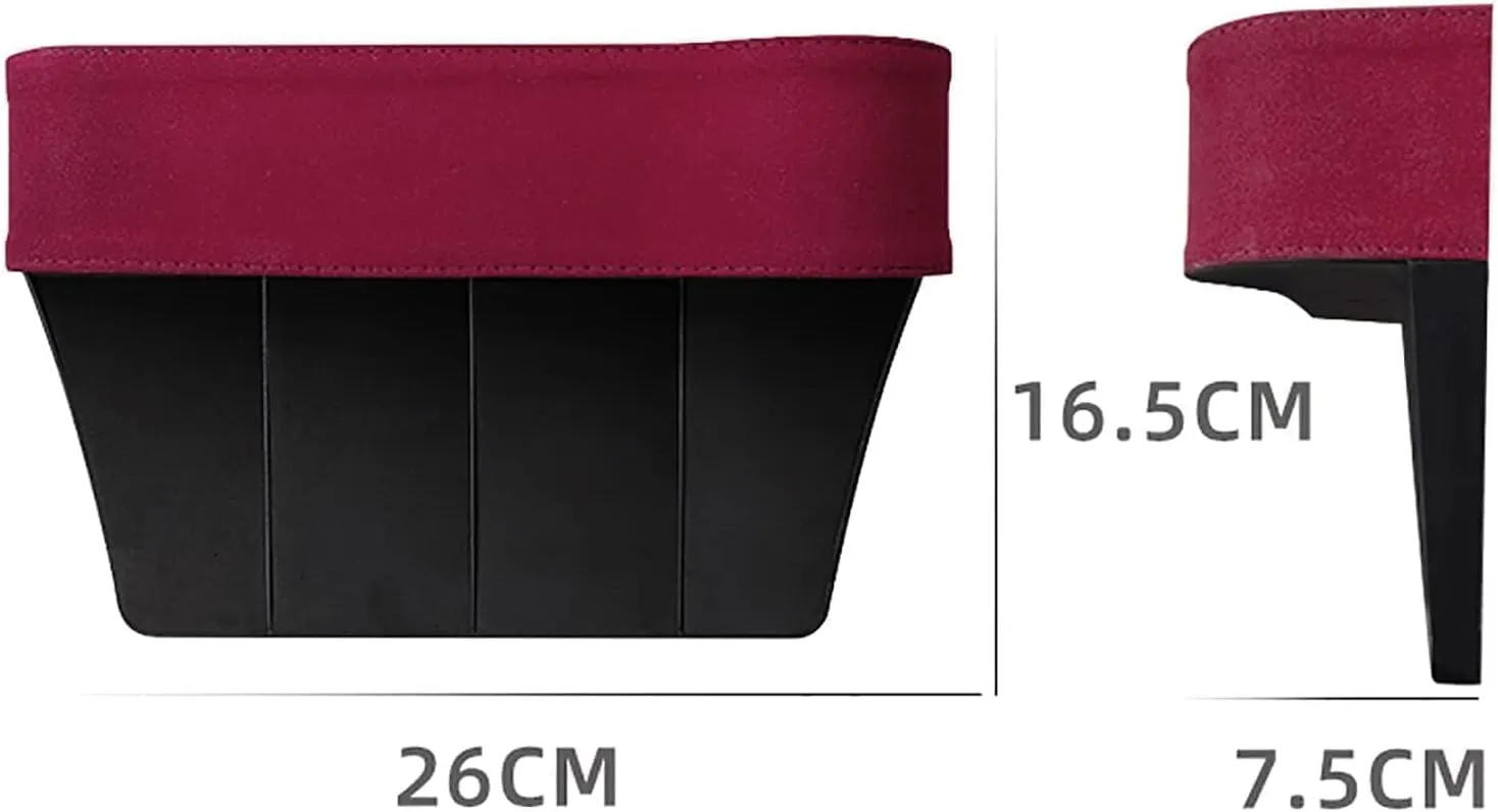 Car Seat Storage Box for Volvo XC60 XC90 XC40 S90 S60 Series Car Seat Gap Organizer Seat Side Bag Reserved Charging Cable Hole Car Accessories,B
