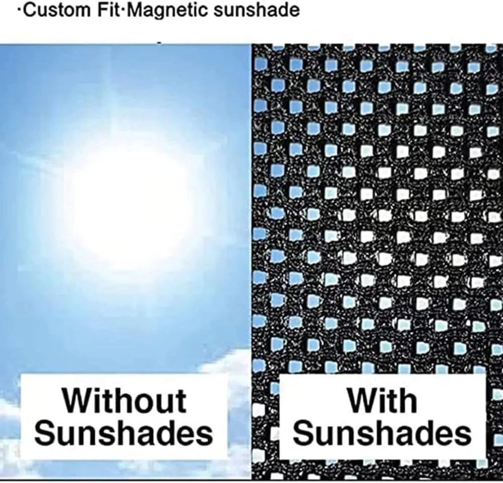 Car Side Window Sunshade for Suzuki Vitra 2014-2019,High Elastic Material Front Rear Sun Shade Cover UV Protecti Breathable Sun Visor Privacy Protection,H