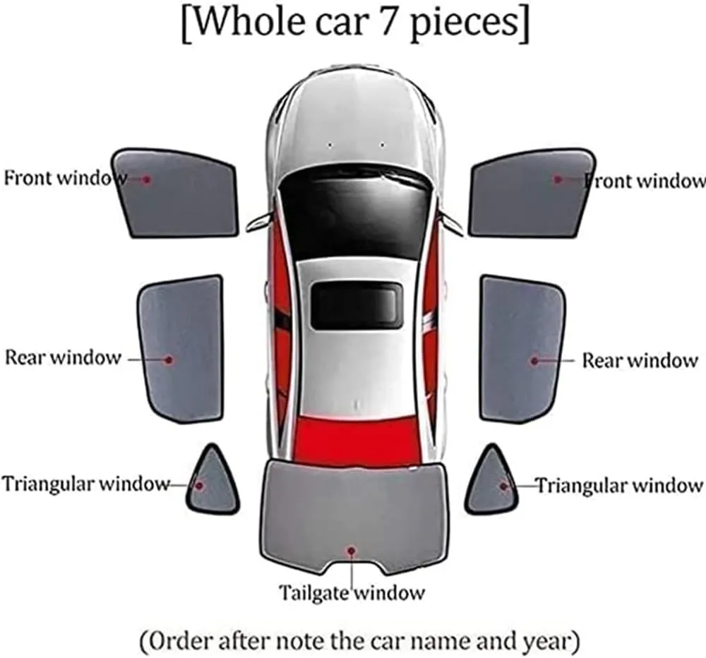 Car Side Window Sunshade for Suzuki Vitra 2014-2019,High Elastic Material Front Rear Sun Shade Cover UV Protecti Breathable Sun Visor Privacy Protection,H