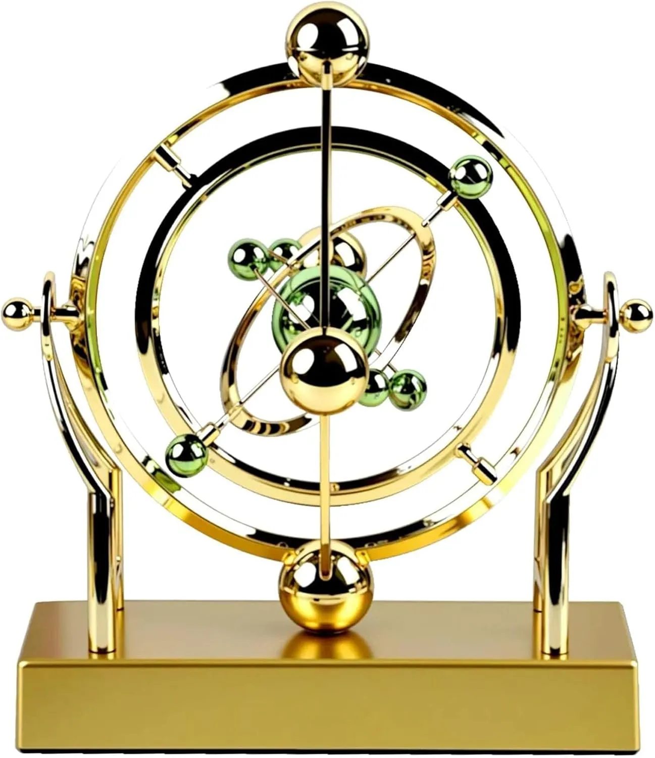 Celestial Orbit Perpetual Motion Pendulum, Perpetual Motion Table Art Decors, for Home Office Desktop Rotating Decoration, Astronomy Decoration Enthusiasts Gift (Gold)