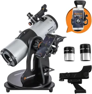 Celestron 22480 StarSense Explorer 114mm Tabletop Dobsonian Smartphone App-Enabled Telescope Works with StarSense App to Help You Find Nebulae, Planets & More – iPhone/Android Compatible
