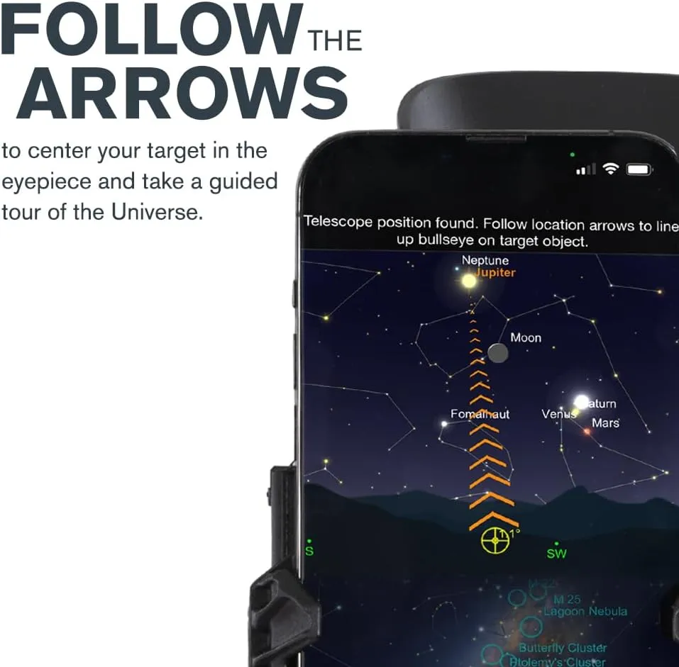 Celestron 22480 StarSense Explorer 114mm Tabletop Dobsonian Smartphone App-Enabled Telescope Works with StarSense App to Help You Find Nebulae, Planets & More – iPhone/Android Compatible