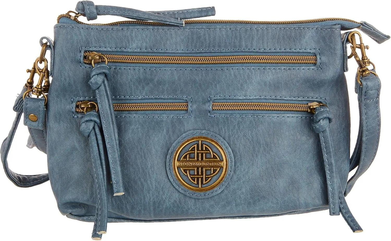 Charluzzo Stone River Knot Logo Leather 4-Bag One Size Denim blue
