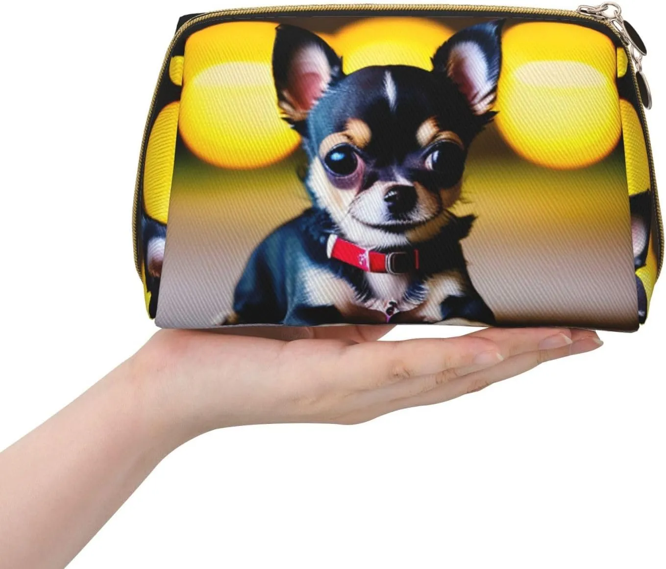 Chihuahua Dog Toiletry Pouch, Travel-Friendly Makeup Organizer For Makeup Brushes, Lipsticks