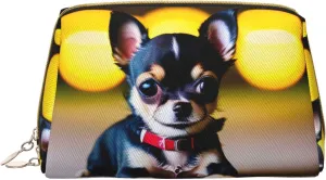 Chihuahua Dog Toiletry Pouch, Travel-Friendly Makeup Organizer For Makeup Brushes, Lipsticks
