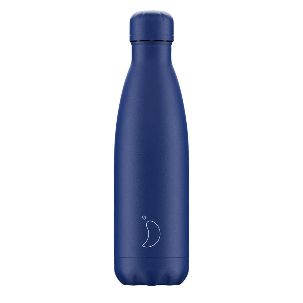 Chillys 500ml Water Bottle Matte All Blue