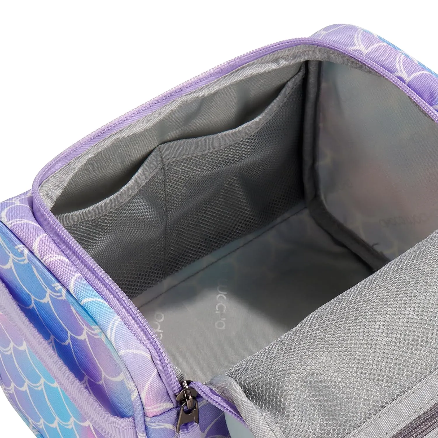 Choco Mocha Kids Mermaid Toiletry Bag for Girls, Travel Waterproof Hanging Toiletry Bag for Girls, Purple