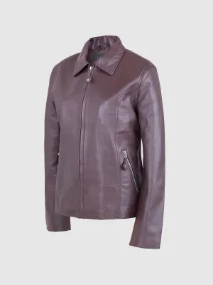 Chocolate Brown Leather Jacket