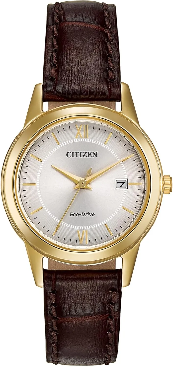 CITIZEN Ladies' Eco-Drive Classic Leather Strap Watch with 3-Hand Date