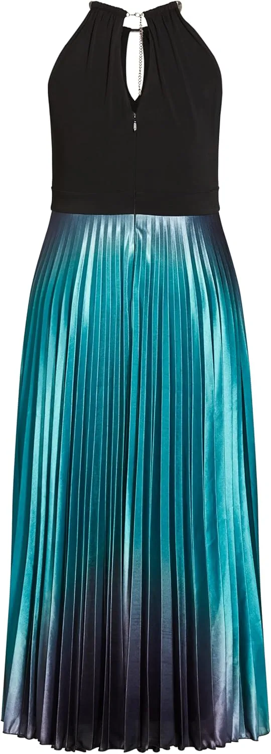 City Chic Women's Dress-Pleated Ombre Maxi
