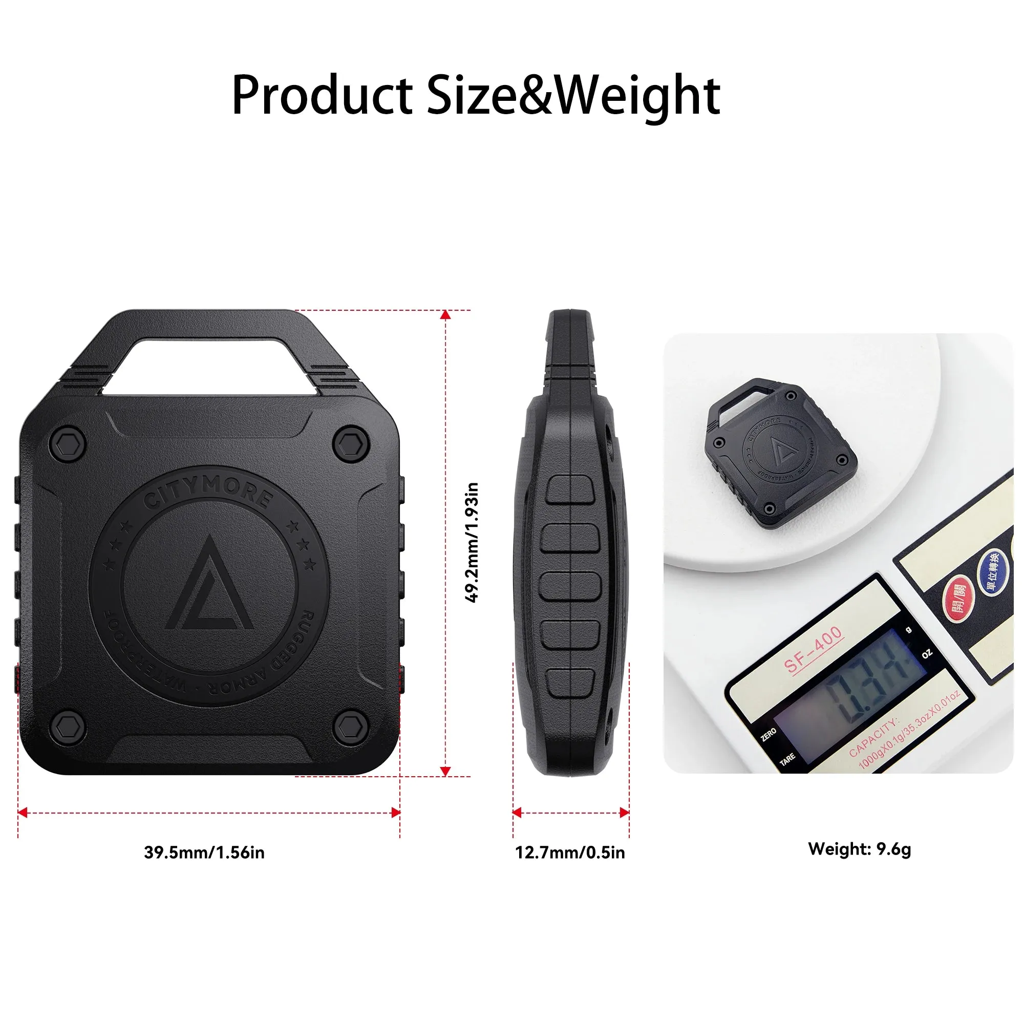 CITYMORE Protective Case and Keyring for Apple AirTag
