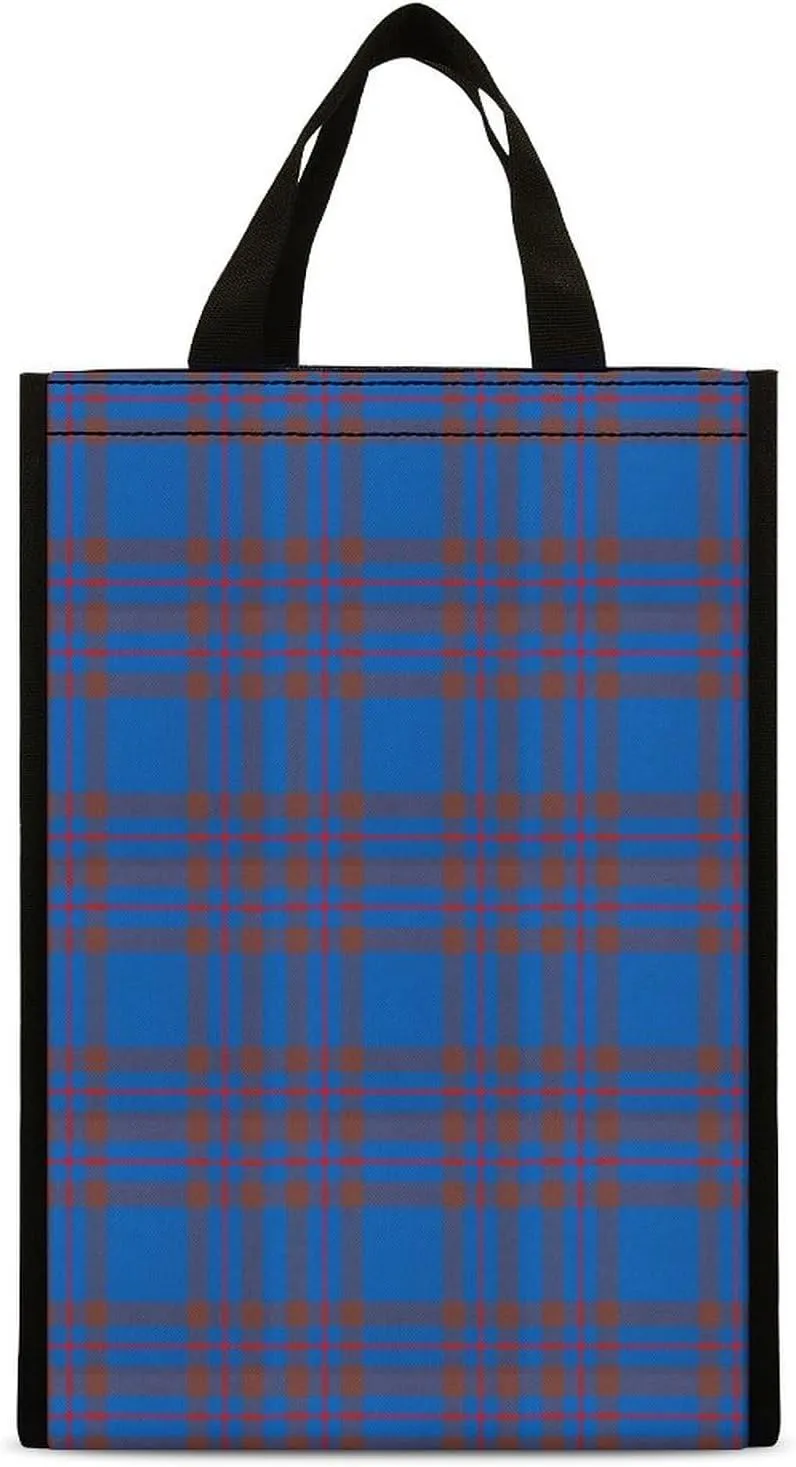 Clan Elliot Tartan Chiffon Portable Large Capacity Folding Insulation Bag Unisex